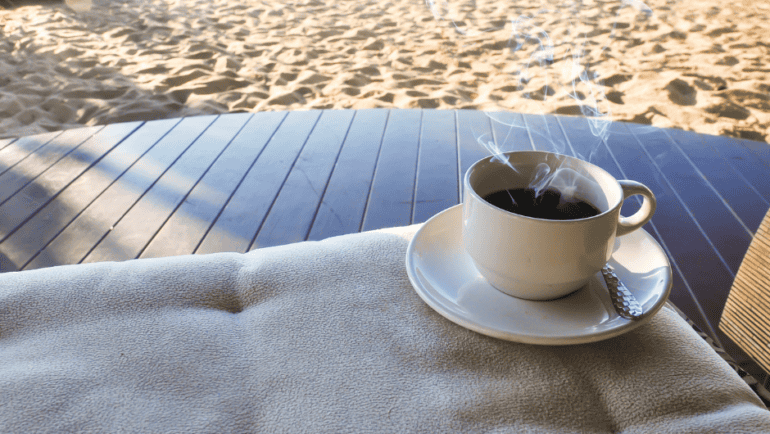 Coffee on beach